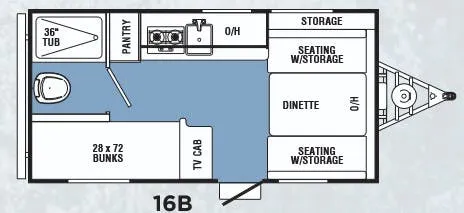 Coachmen Clipper 16B floor plan