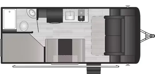 2025 Keystone Hideout Mini 230MBBH floor plan