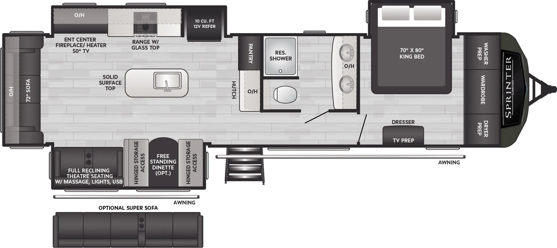Keystone Sprinter Limited 360RLS floor plan