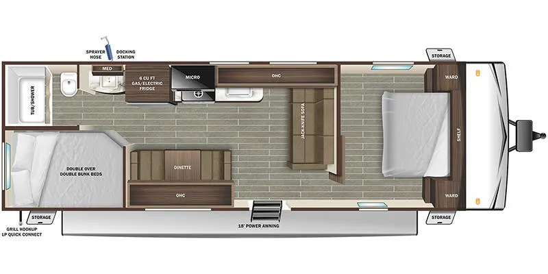 Starcraft Autumn Ridge 26BHW floor plan