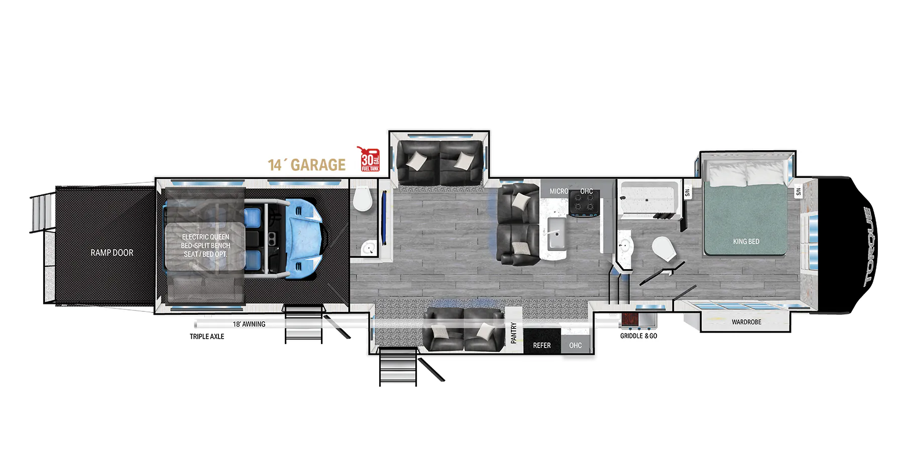Heartland Torque 424 floor plan