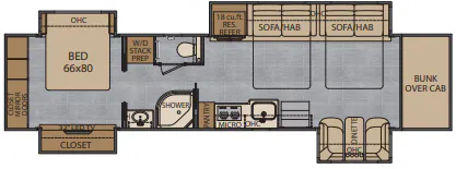 2019 Renegade RV Classic 45CMB floor plan
