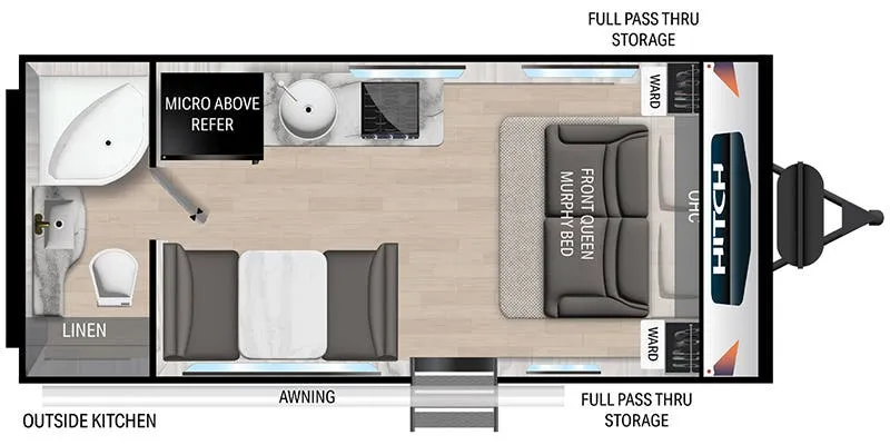 Cruiser RV Hitch 18MRB floor plan