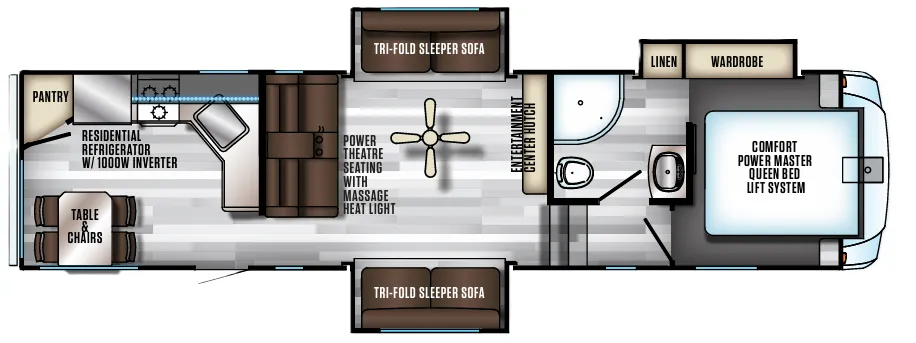 Forest River Cherokee Arctic Wolf 305ML6 floor plan