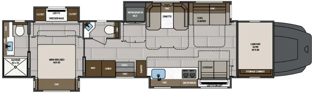 Renegade RV Classic 45CMR floor plan