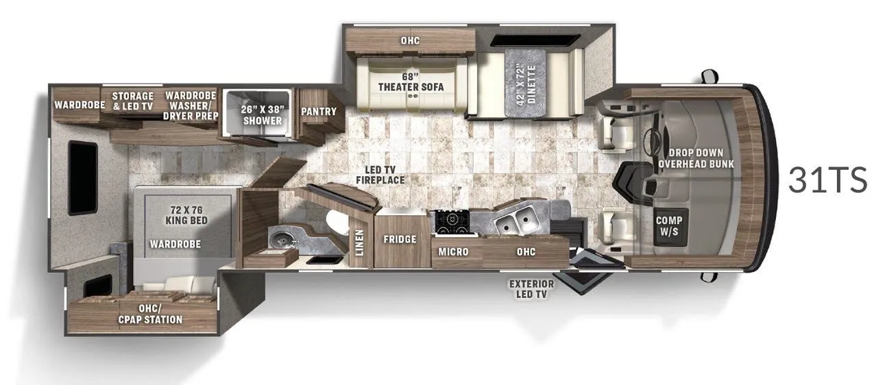 Coachmen Pursuit 31TS floor plan