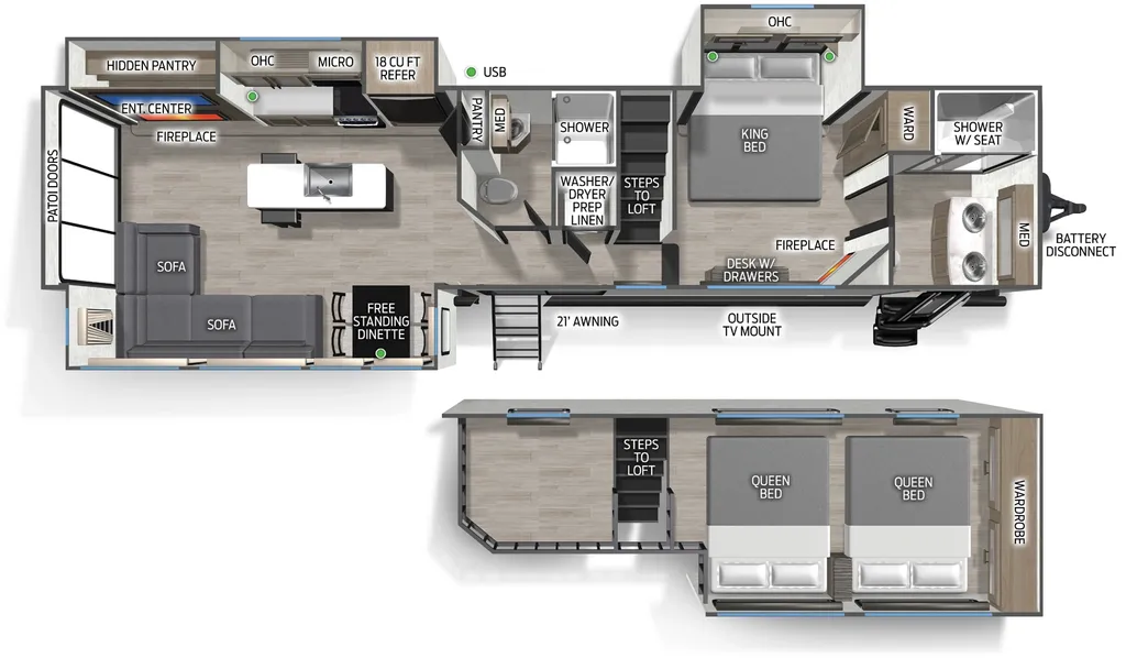 2026 Forest River CHEROKEE CASCADE 39JM floor plan