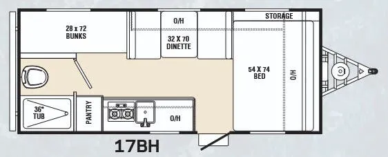 Coachmen Clipper 17BH floor plan