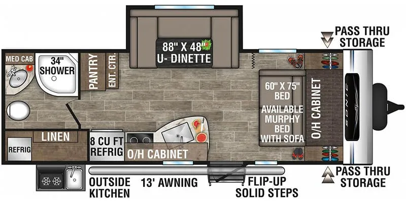 2023 Venture RV Sonic SN220VRB - Floor plan