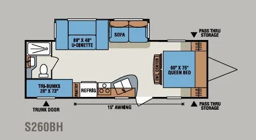 K-Z Sportsmen S260BH floor plan