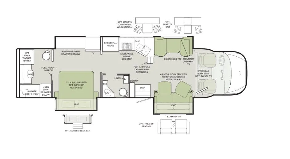 2026 Tiffin Allegro Bay 38 BB - Floor plan