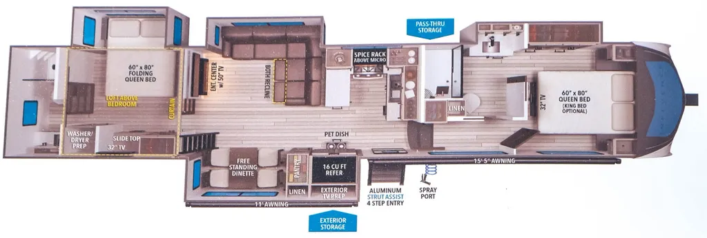 2025 Grand Design Influence 3804DS floor plan