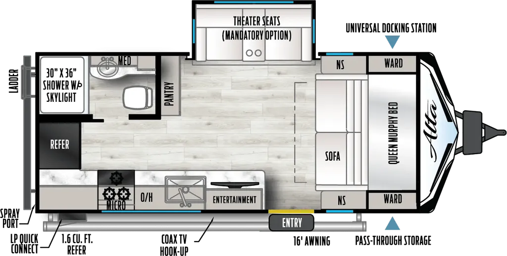 2024 East to West, INC. Alta 1900MMK floor plan