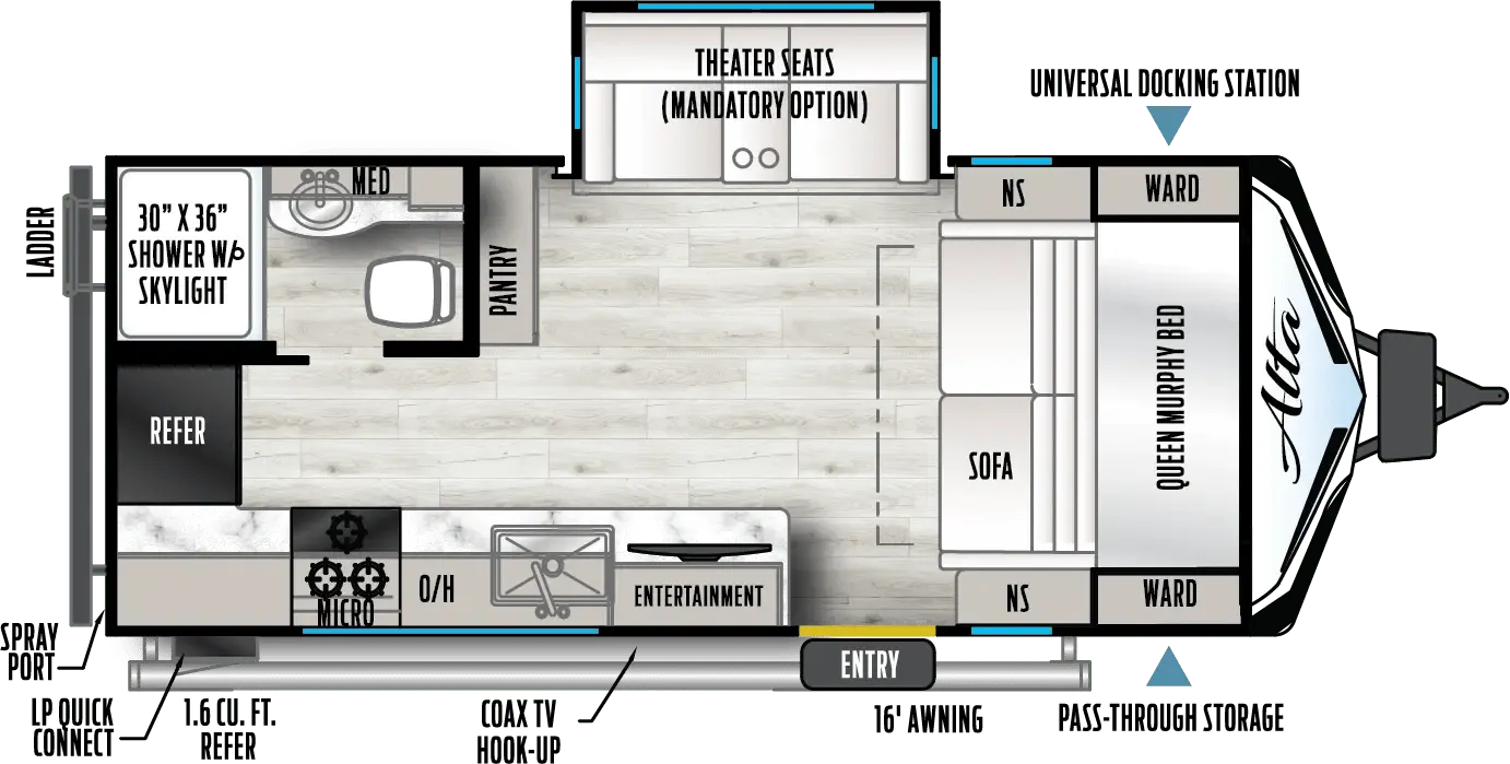 2024 East to West, INC. Alta 1900MMK - Floor plan