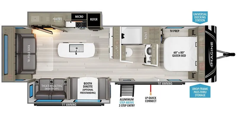 2027 Grand Design Imagine 2970RL floor plan
