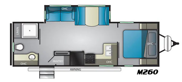 Heartland Mallard M260 floor plan