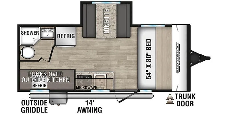 K-Z Sportsmen Classic 191BHK floor plan