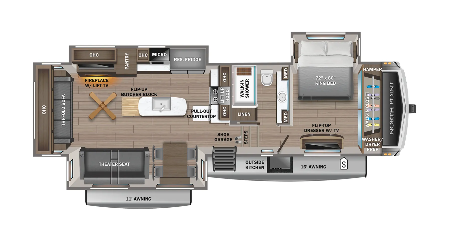 Jayco North Point 340CKTS floor plan
