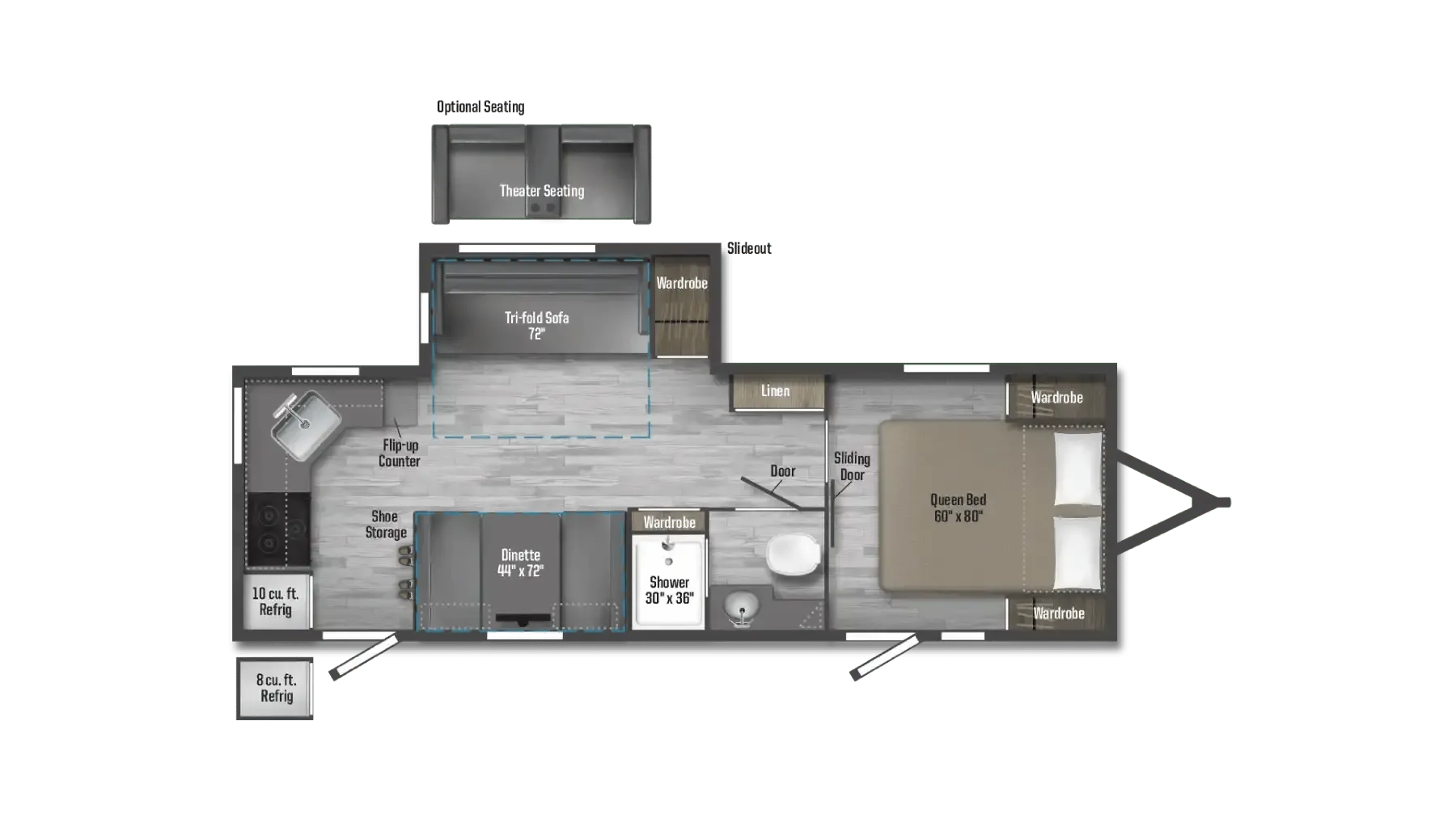 Winnebago Minnie 2529RG floor plan