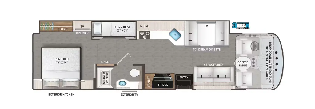 2026 Thor Motor Coach Windsport 35J floor plan