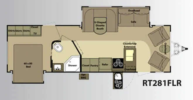 Highland Ridge Open Range Roamer RT281FLR floor plan