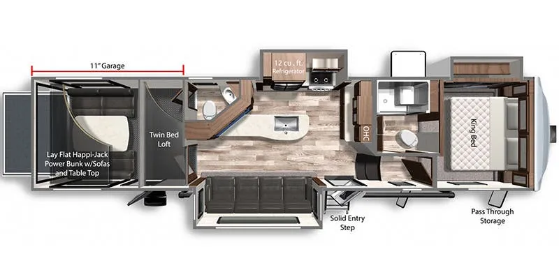 2020 Dutchmen Voltage Triton 3551 - Floor plan