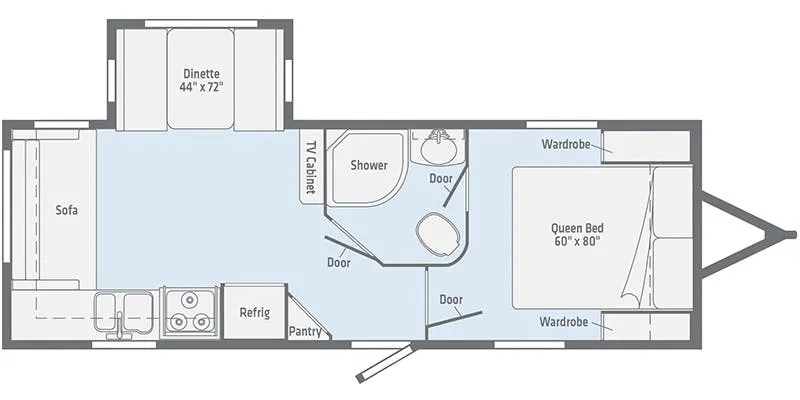 2020 Winnebago Minnie 2500RL floor plan