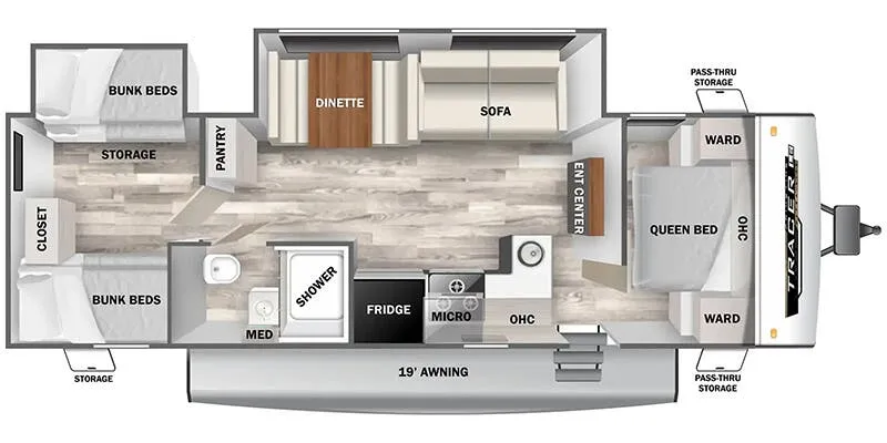 Prime Time Tracer LE 308BRDLE floor plan