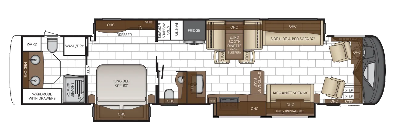 Newmar London Aire 4569 floor plan