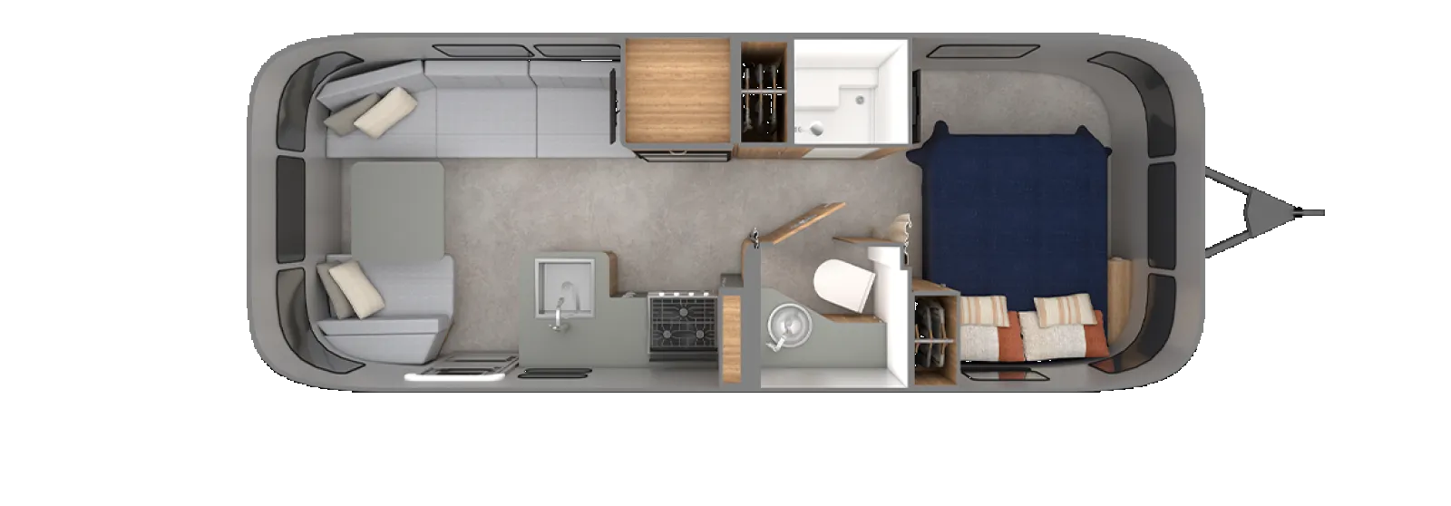 2026 Airstream Trade Wind 25FB - Floor plan
