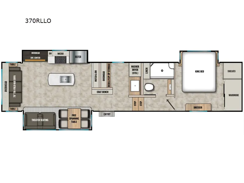 2025 Coachmen Brookstone 370RLLO - Floor plan