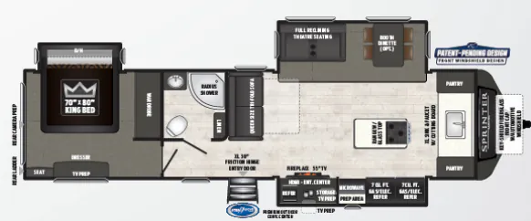 Keystone Sprinter Limited 333FLS floor plan