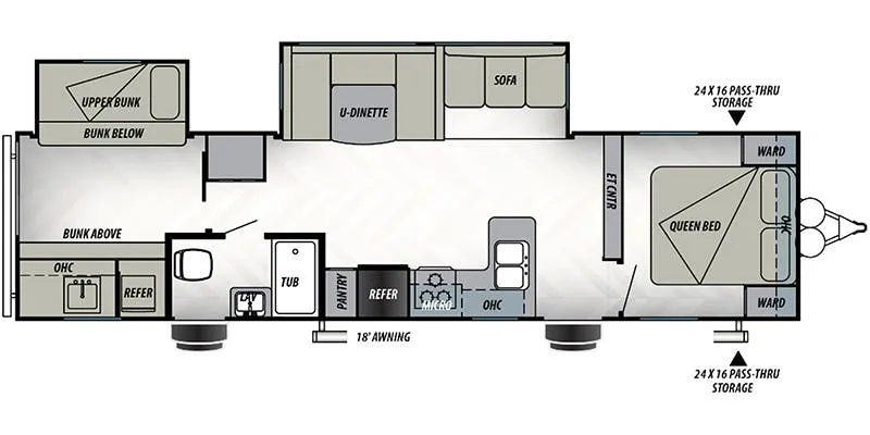 Forest River EVO Elite 3250BH floor plan