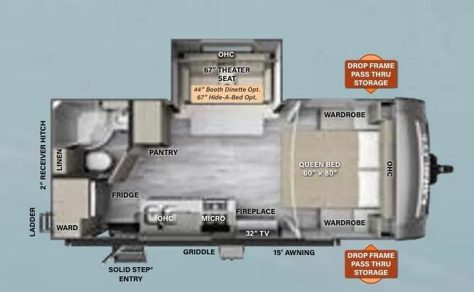 Forest River Rockwood Mini Lite 2205S floor plan
