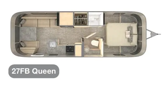 Airstream Flying Cloud 27FB QUEEN floor plan