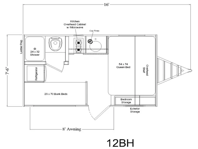2026 Coachmen Clipper 12BH - Floor plan