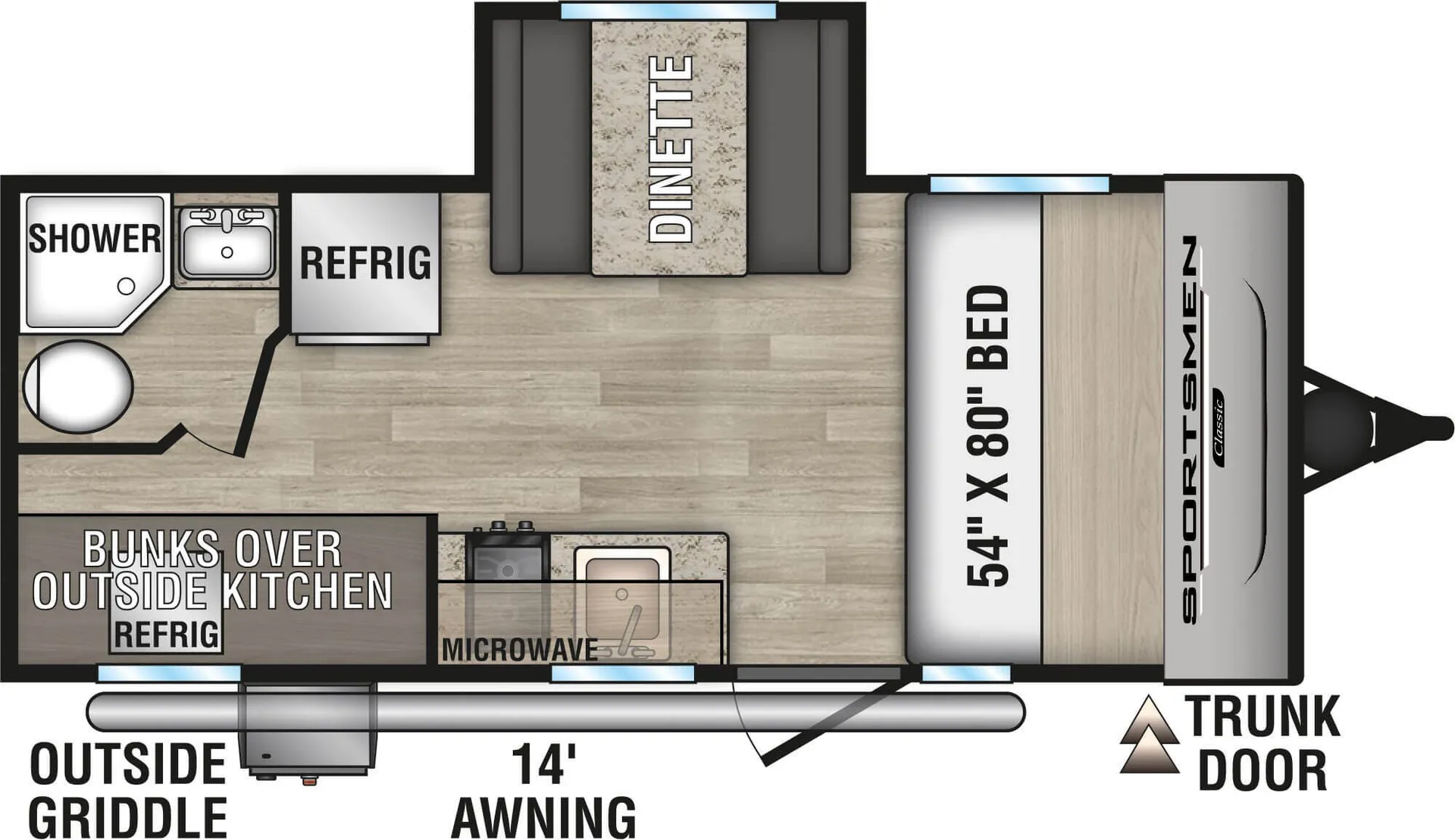 2024 K-Z Sportsmen Classic 191BHK - Floor plan