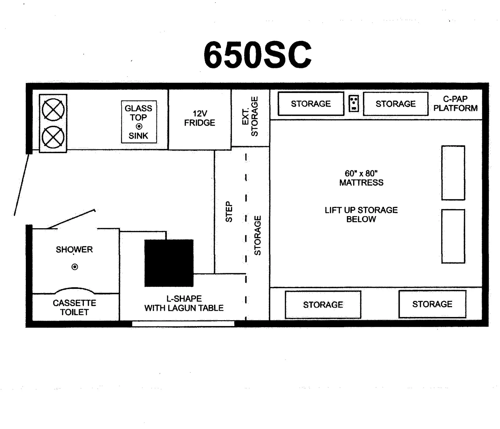 2026 Northstar NORTHSTAR 650SC - Floor plan