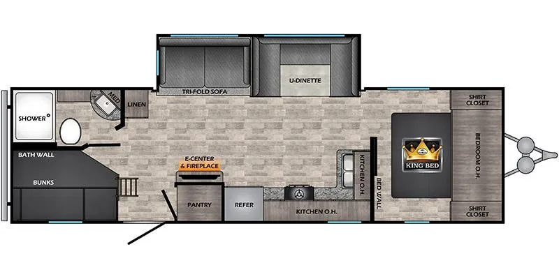 2022 CrossRoads Volante VL28BH - Floor plan