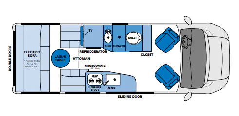 Pleasure-Way Lexor TS BASE floor plan