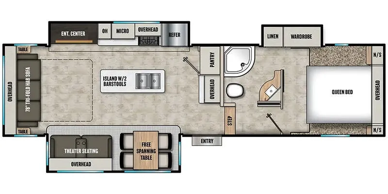 Shasta Phoenix X-lite 30RLS floor plan