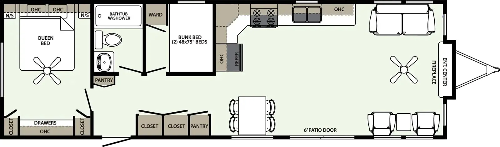 Forest River Quailridge Canada 45AKFL-2B-C floor plan