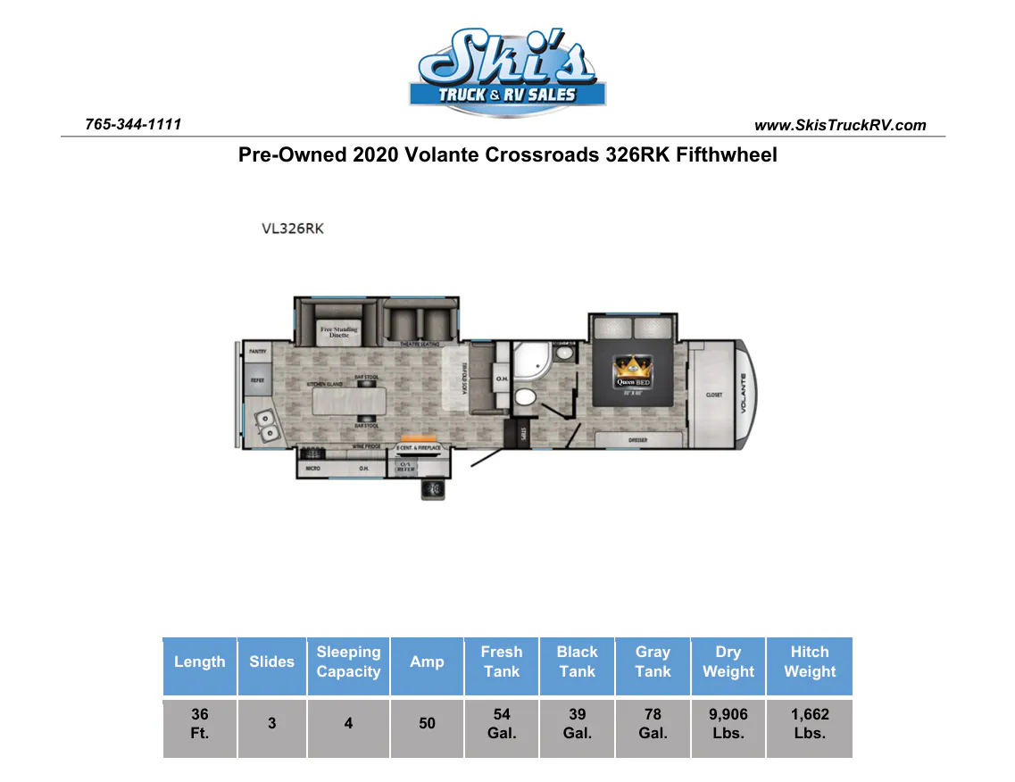 2020 CrossRoads Volante 326RK