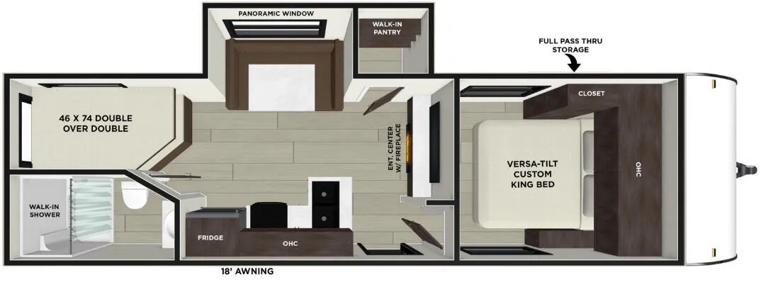 Forest River EVO Lite 2405BHX floor plan