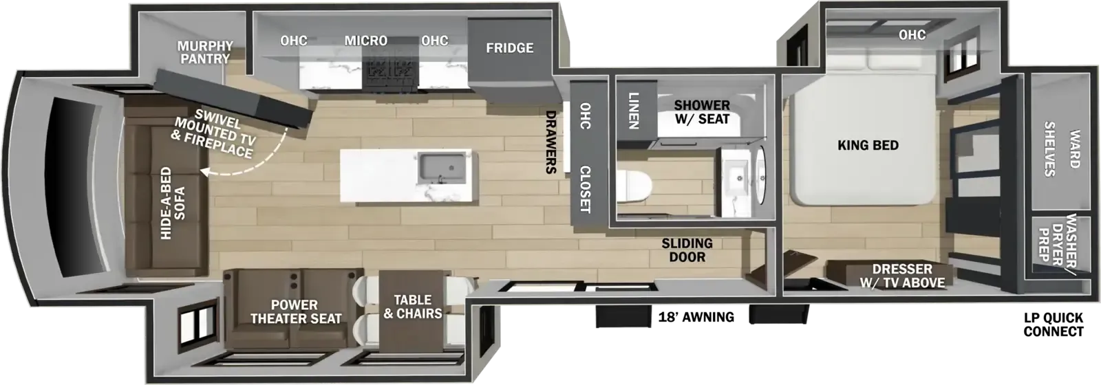 Forest River Cedar Creek Cottage 40CRS floor plan