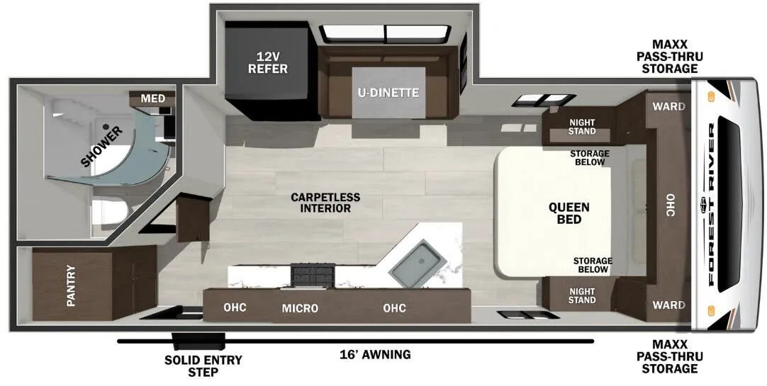 2026 Forest River Wildcat ONE 220BATH - Floor plan