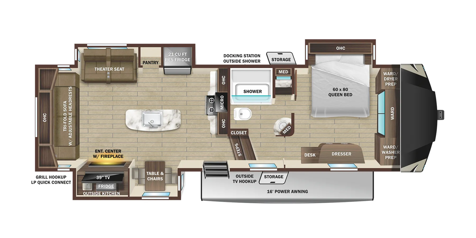 Highland Ridge Open Range 284RLS floor plan