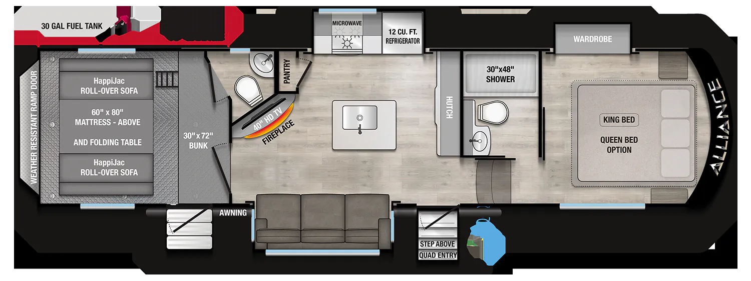 Alliance RV Valor 32A10 floor plan