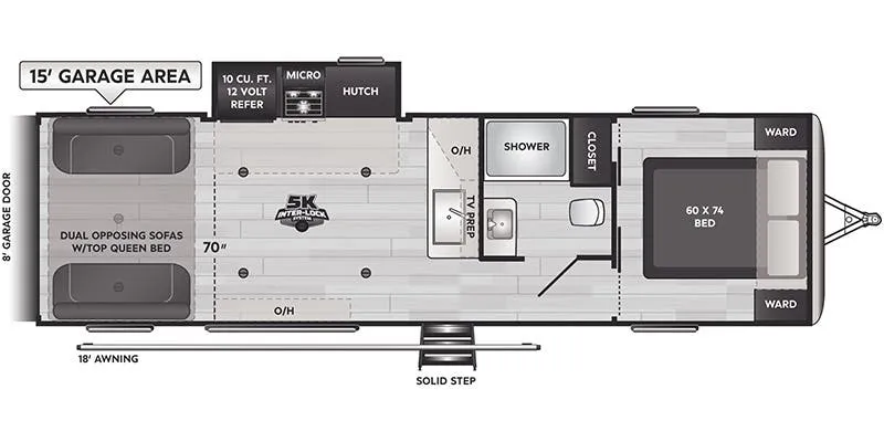 Keystone Fuzion Impact 2915 floor plan