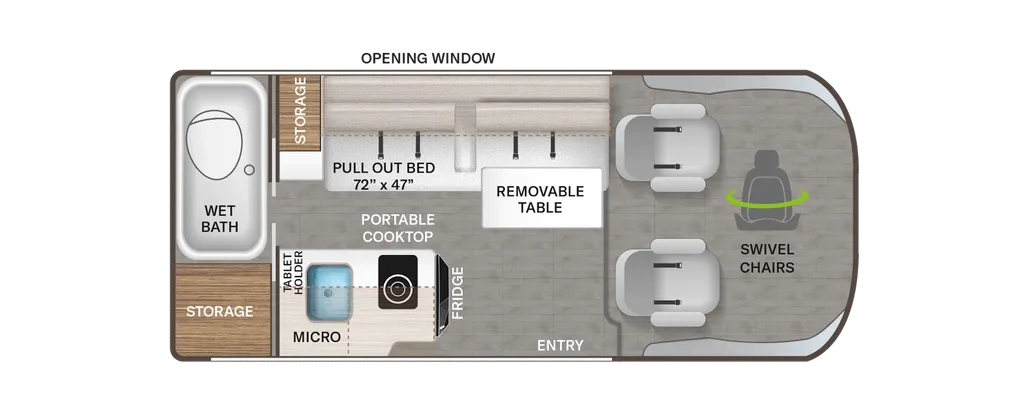 2024 Thor Motor Coach Rize 18M floor plan